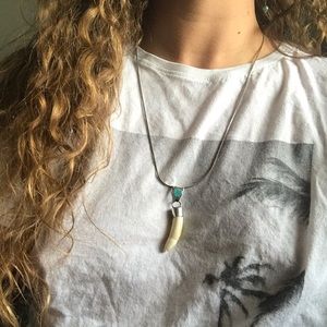 Alligator Tooth Pendant 🐊 Sterling Silver